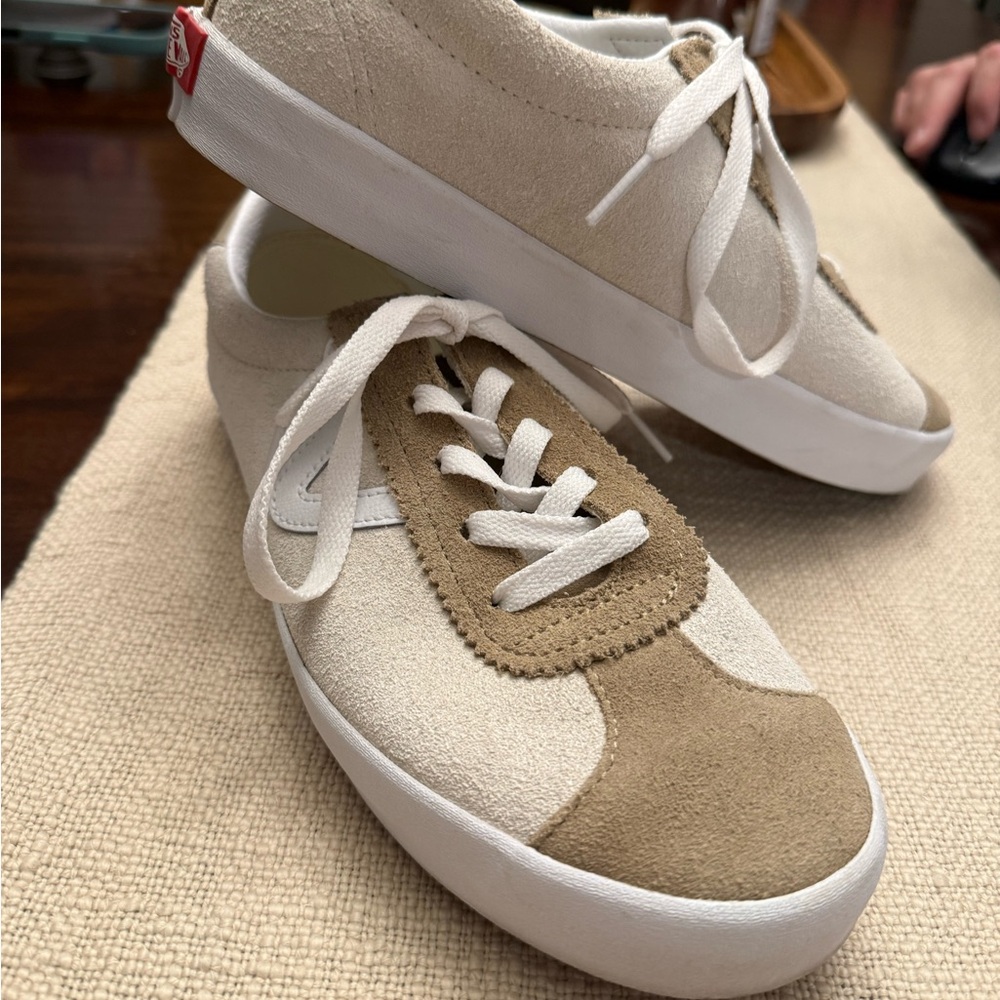 Two-Tone Suede Sneakers